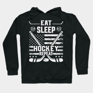 Eat Sleep Hockey Repeat Hoodie